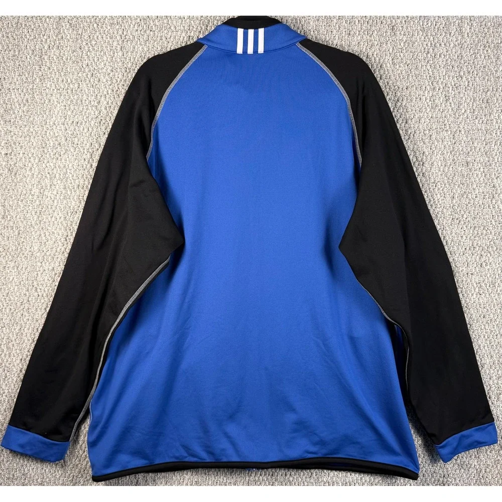 Adidas ClimaWarm+ Golf Jacket 2XL Blue Black Full Zip Fleece Z83880 Mens Coat